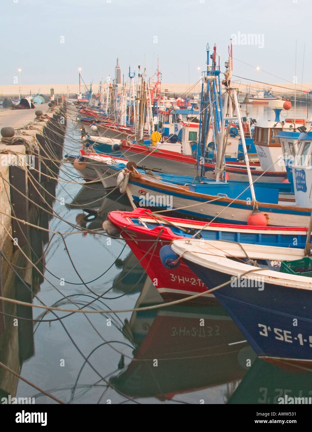 Tarifa la provincia di Cadiz Cadice Spagna porto di pesca Foto Stock