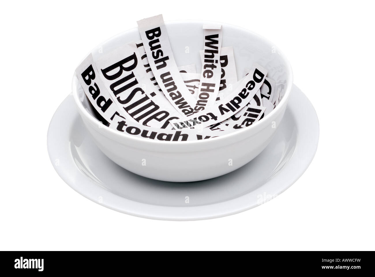 Mangiare la mattina notizie per la prima colazione Foto Stock