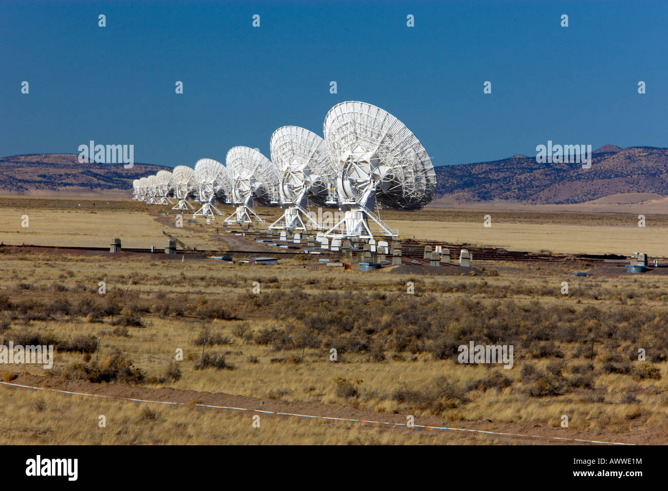 Radio telescopi. Foto Stock