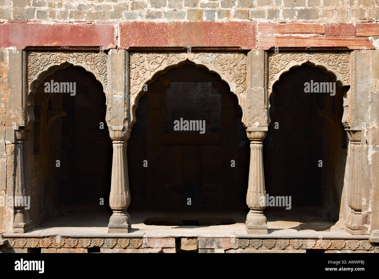 Chand Baori passo ben, Abhaneri, Rajasthan, India, Asia Foto Stock