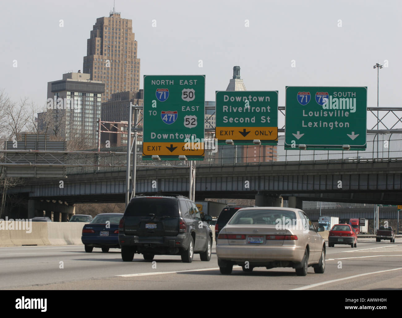 Ho 75 Interstate Highway cincinati ohio Foto Stock