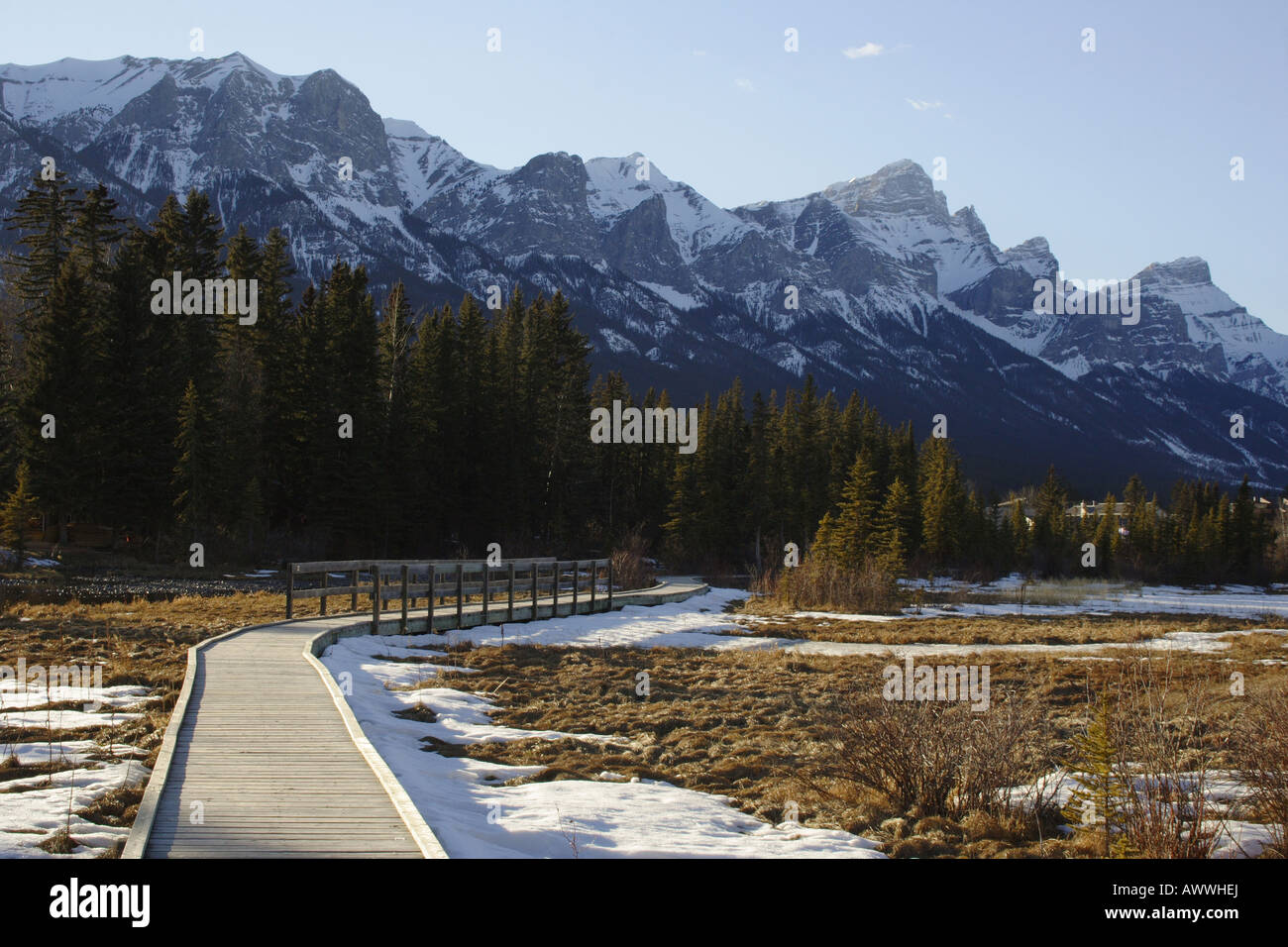 Passerella intorno a Canmore, Alberta Foto Stock