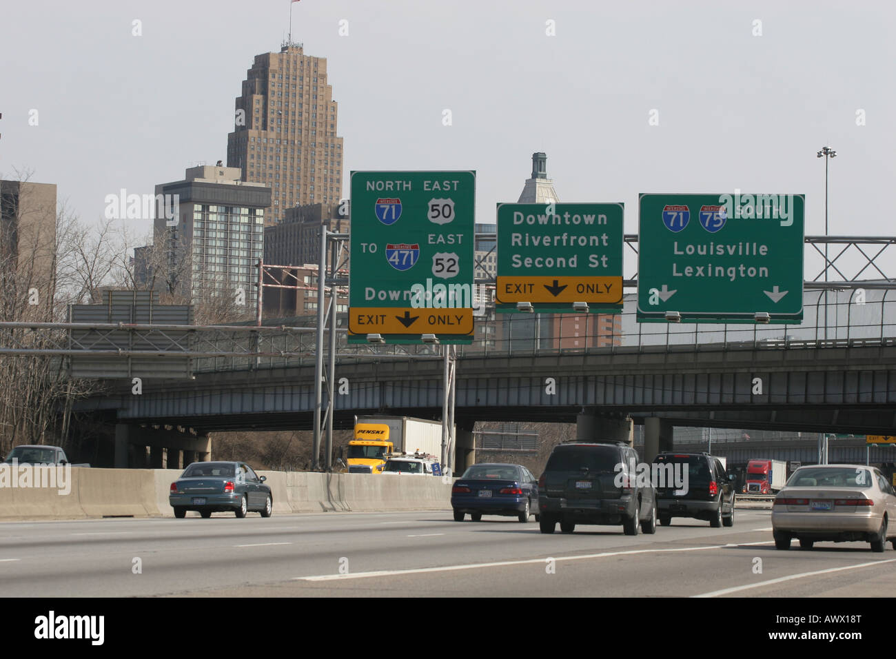 Ho 75 Interstate Highway cincinati ohio Foto Stock