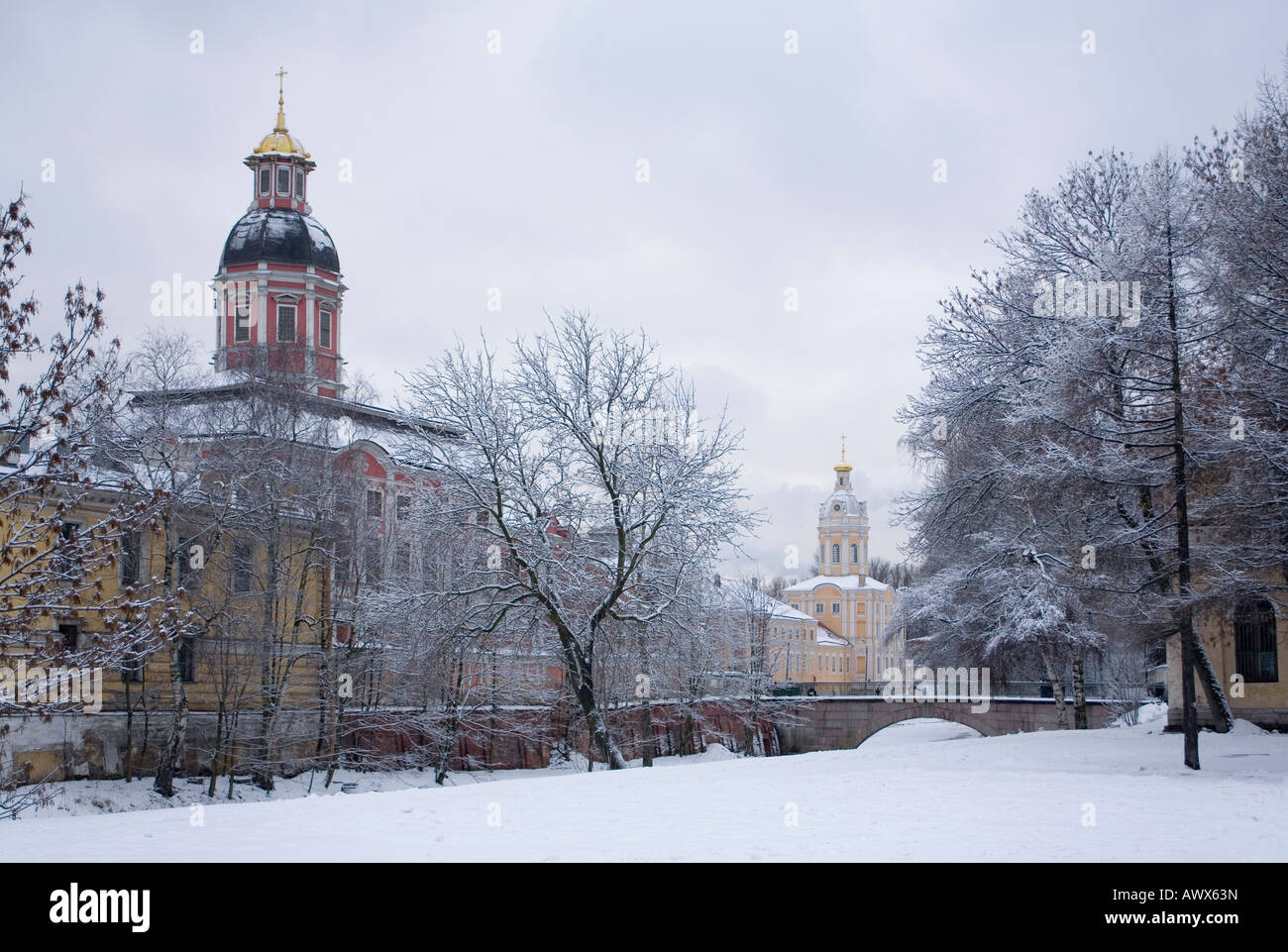 La Russia. San Pietroburgo. Alexander Nevsky Lavra o del Monastero di Alexander Nevsky,. Foto Stock