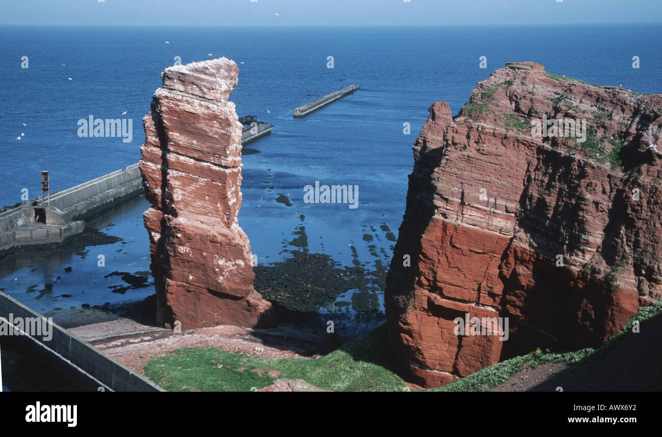 Lange Anna, arenaria roccia su Helgoland, Germania, Schleswig-Holstein, Mare del Nord, l'isola di Helgoland Foto Stock