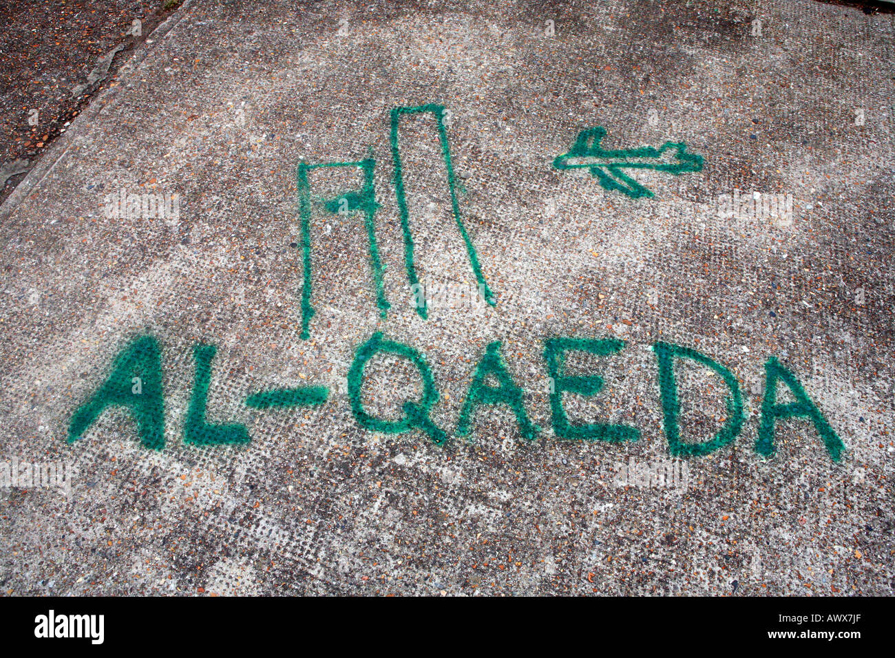 Graffiti terroristiche Foto Stock