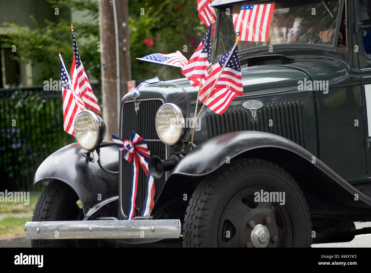 Luglio 4 Stati Uniti indipendenza parata del giorno in California Foto Stock