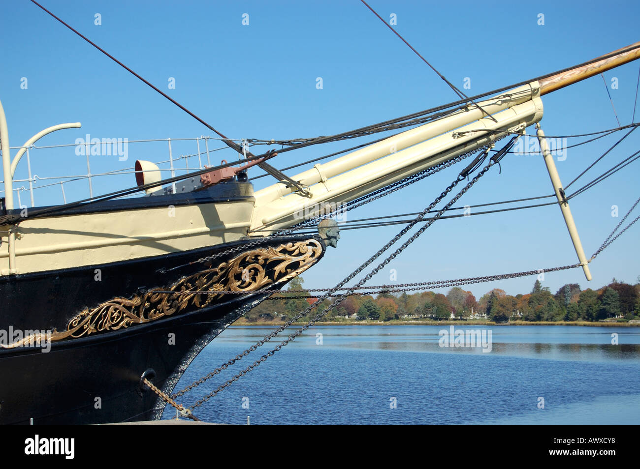 Archetto di Joseph Conrad nave scuola di Mystic Seaport in Connecticut Foto Stock