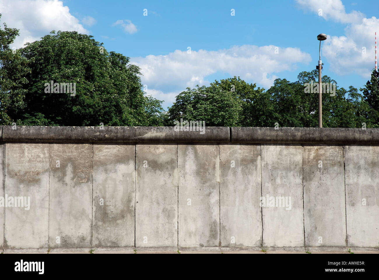 Il muro di Berlino nella Bernauerstraße, Berlino, Germania. Foto Stock