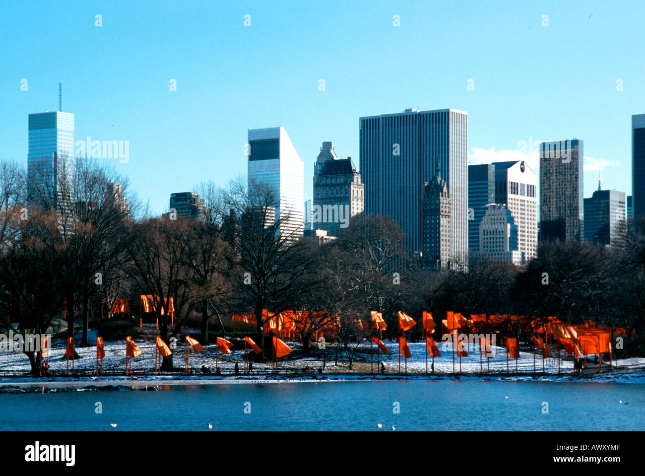 Porte da Cristo e Jeanne-Claude, al Central Park di New York City Foto Stock