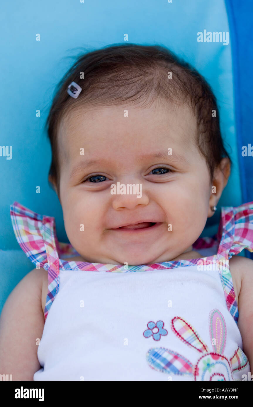 Sorridente bambina Foto Stock