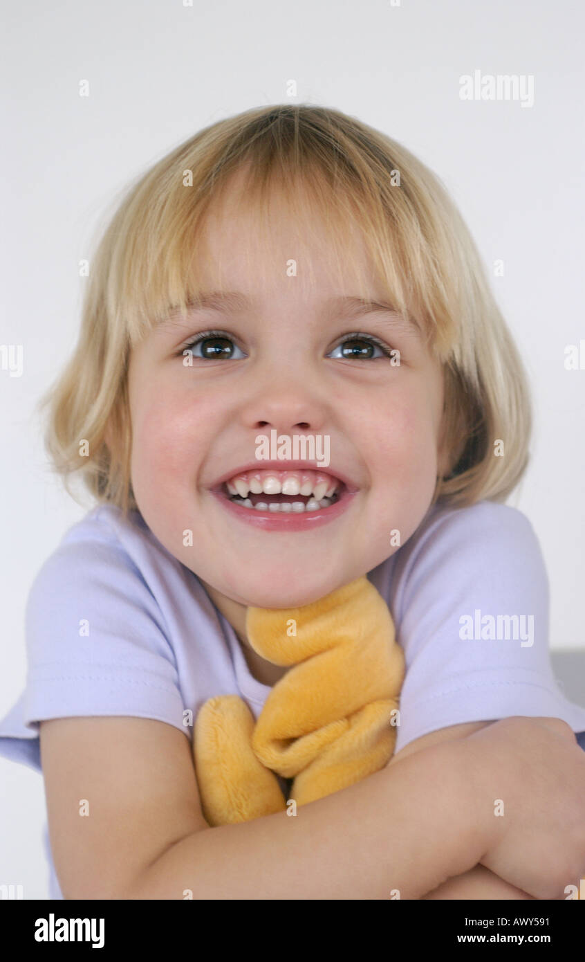 Bimbi felici ritratto Foto Stock