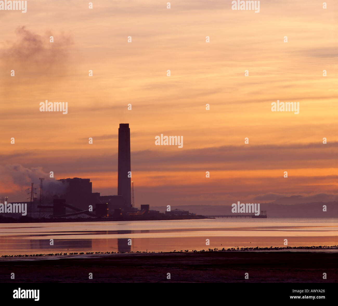 Di Longannet Power Station, vicino a Kincardine, Fife, Scozia, Regno Unito Foto Stock