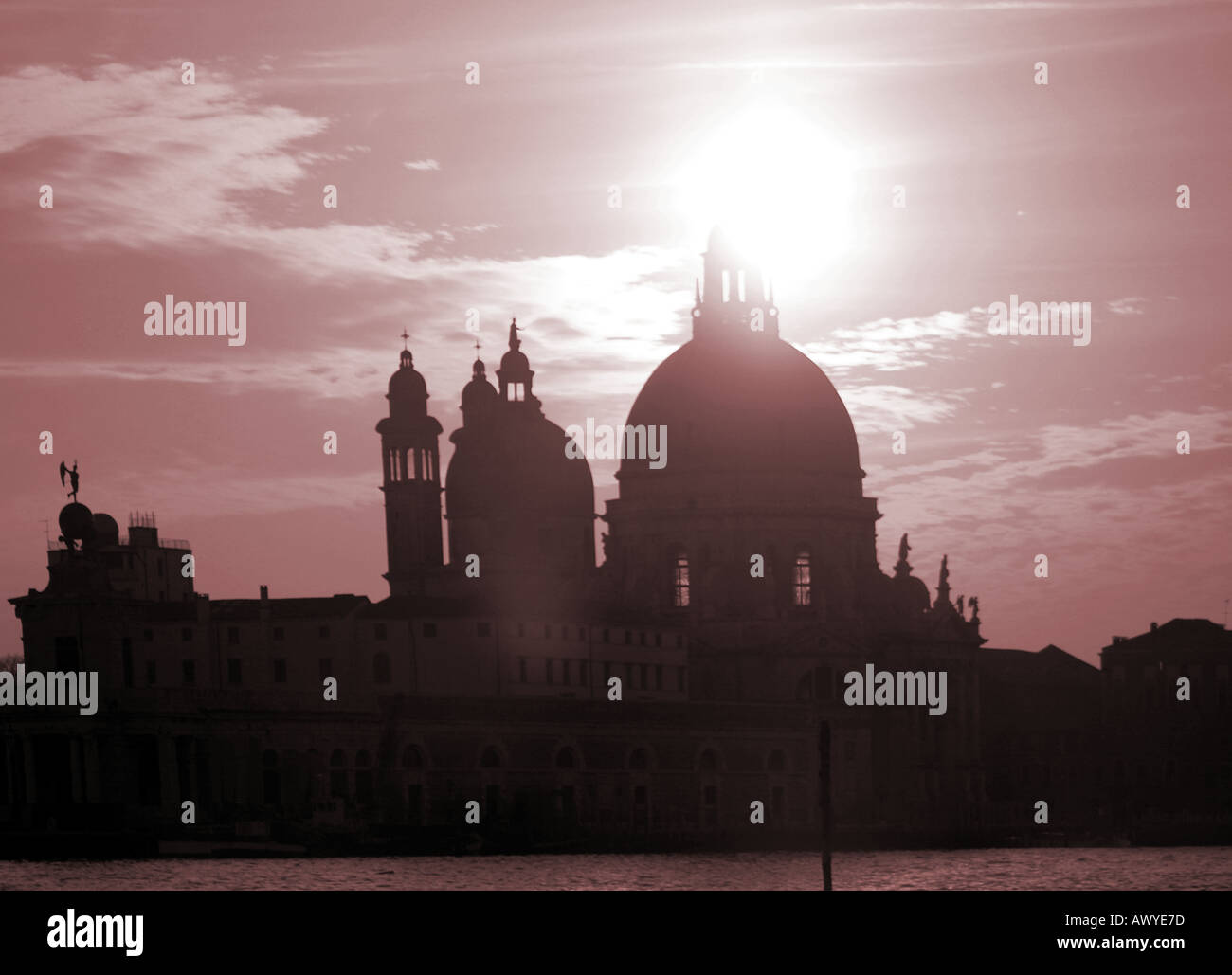 Santa Maria della Salute sul Canal Grande Venezia Italia Foto Stock