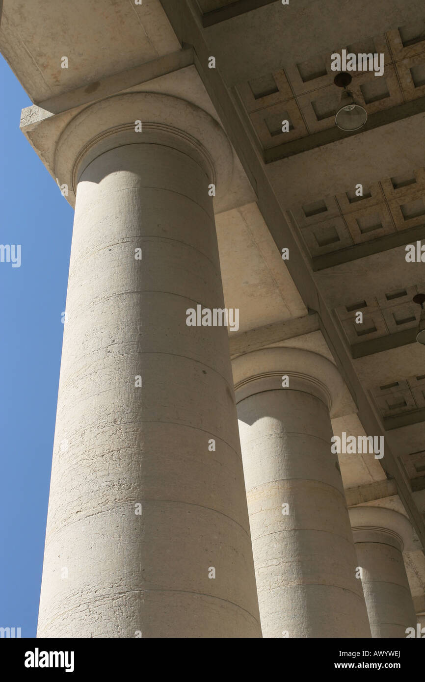 Le colonne dell'Ohio Statehouse edificio capitale greca architettura revival Columbus Ohio Foto Stock