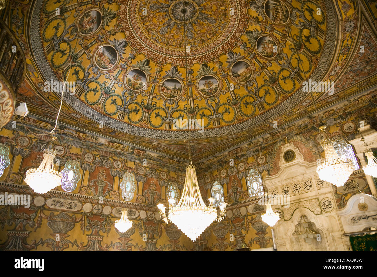 Macedonia, Tetovo, dipinta moschea (Sarena Djamija) interni Foto Stock