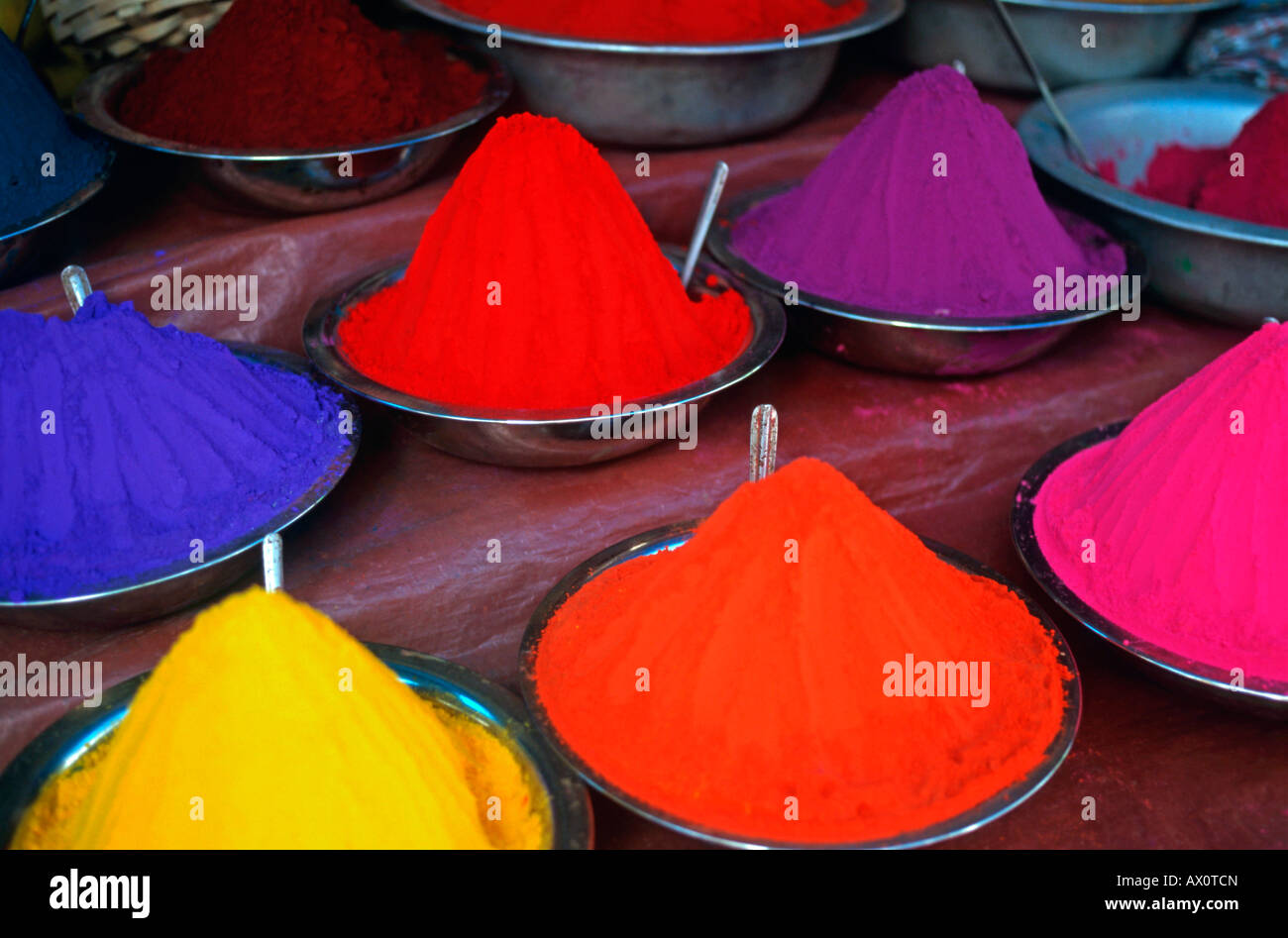 Tinti henna polvere, India, Asia del Sud, Asia Foto Stock