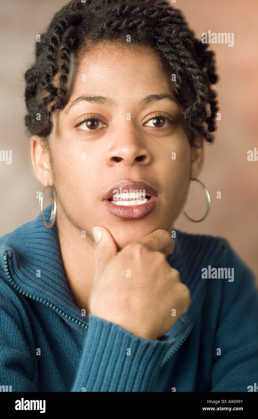 Ritratto americano africano donna Foto Stock