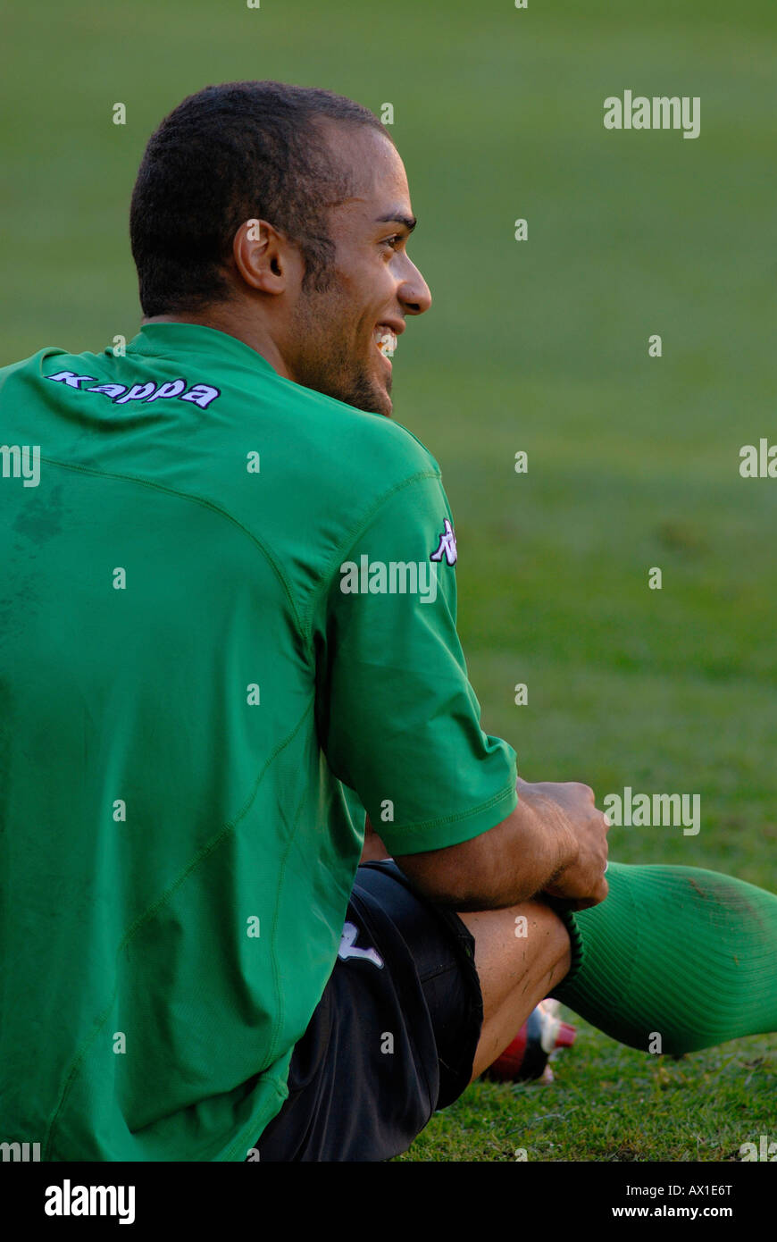 Centrocampista David Odonkor durante il training, Real Betis Balompié football club, Siviglia, Andalusia, Spagna, Europa Foto Stock