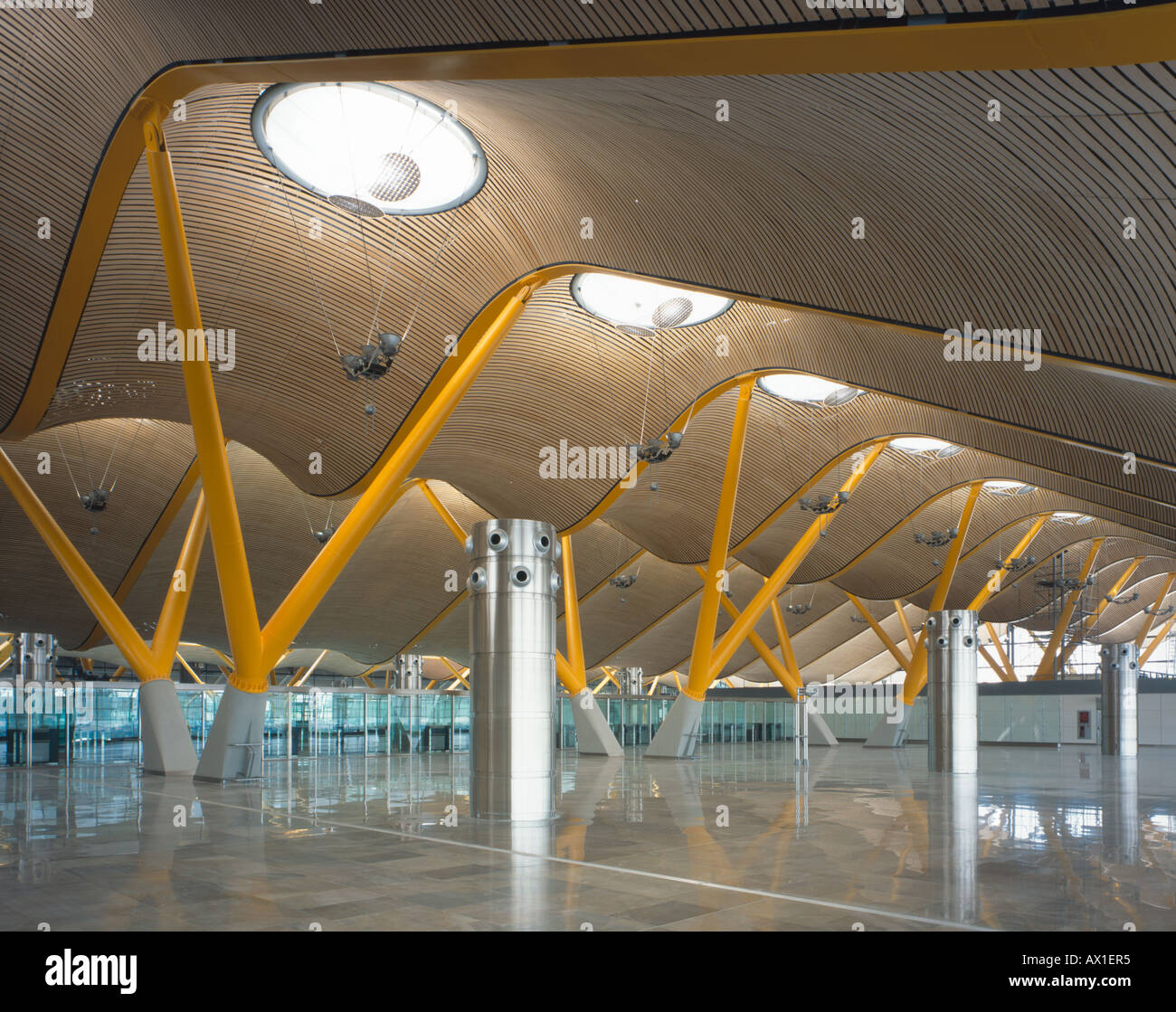 Dall'aeroporto Barajas di Madrid- terminale 4, Madrid, Spagna Foto Stock