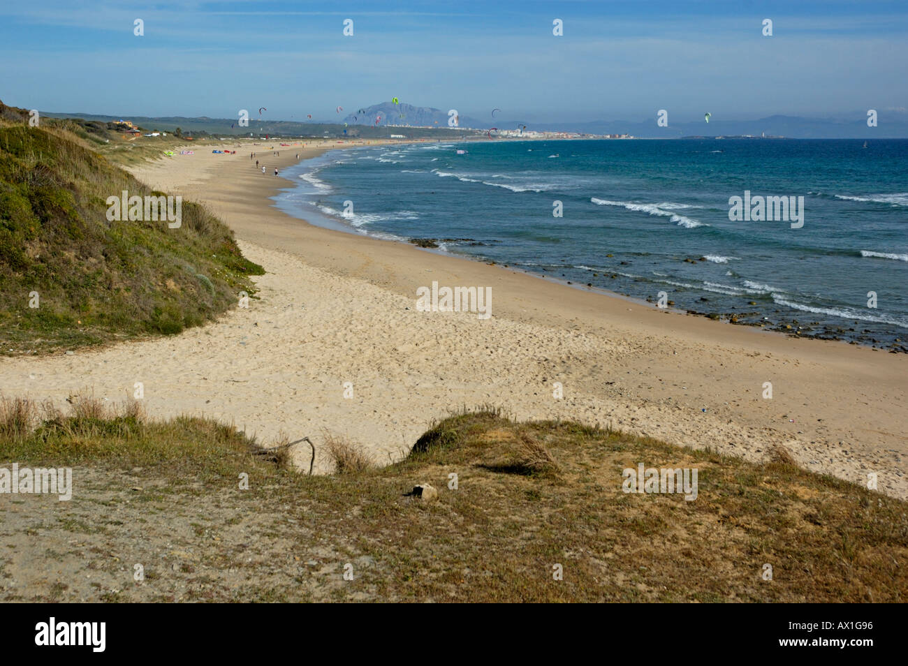 Playa de los Lances Tarifa, Andalusia. Foto Stock