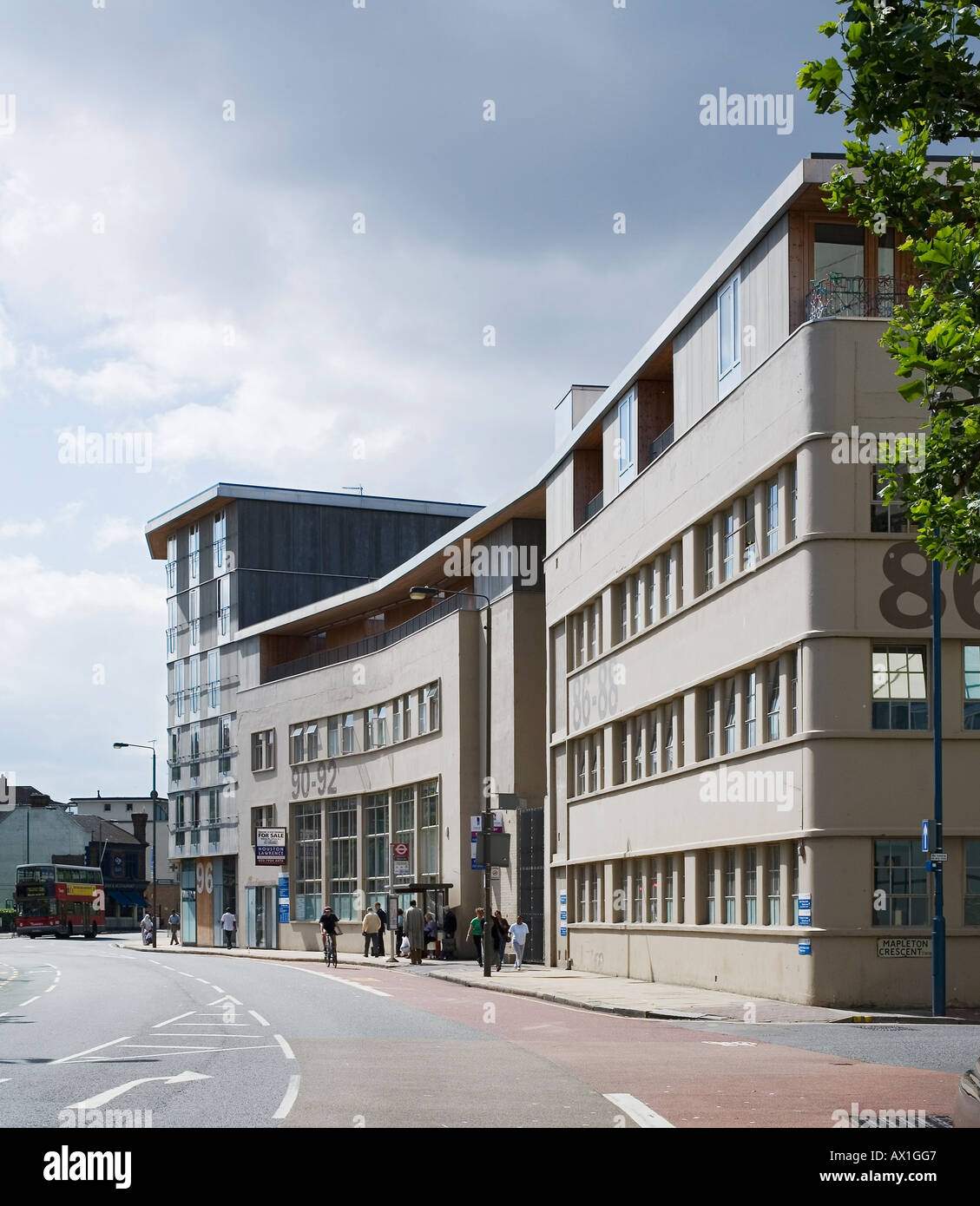 WANDSWORTH TOWN CENTER ALLOGGIAMENTO, LONDON, Regno Unito Foto Stock