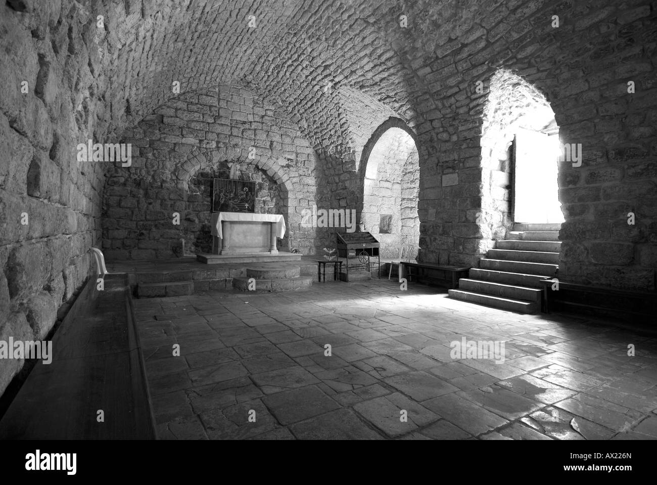 Interno della sinagoga chiesa Foto Stock