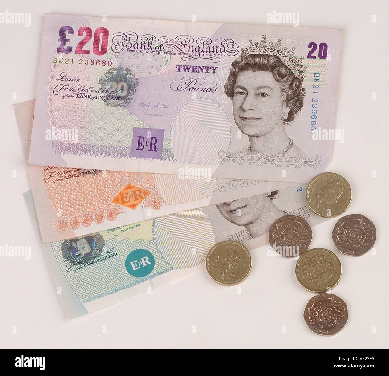 Valuta britannica 1445678 uid Foto Stock