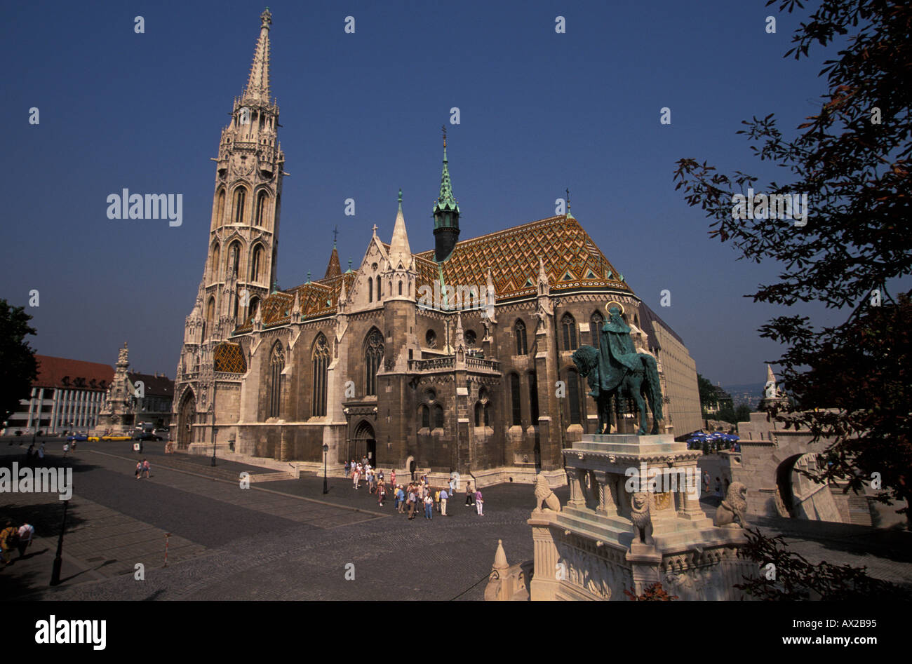 La chiesa di San Mattia sulla collina del castello Budapest Foto Stock