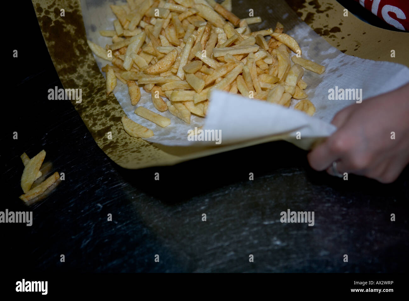 Fresh potato chips Foto Stock