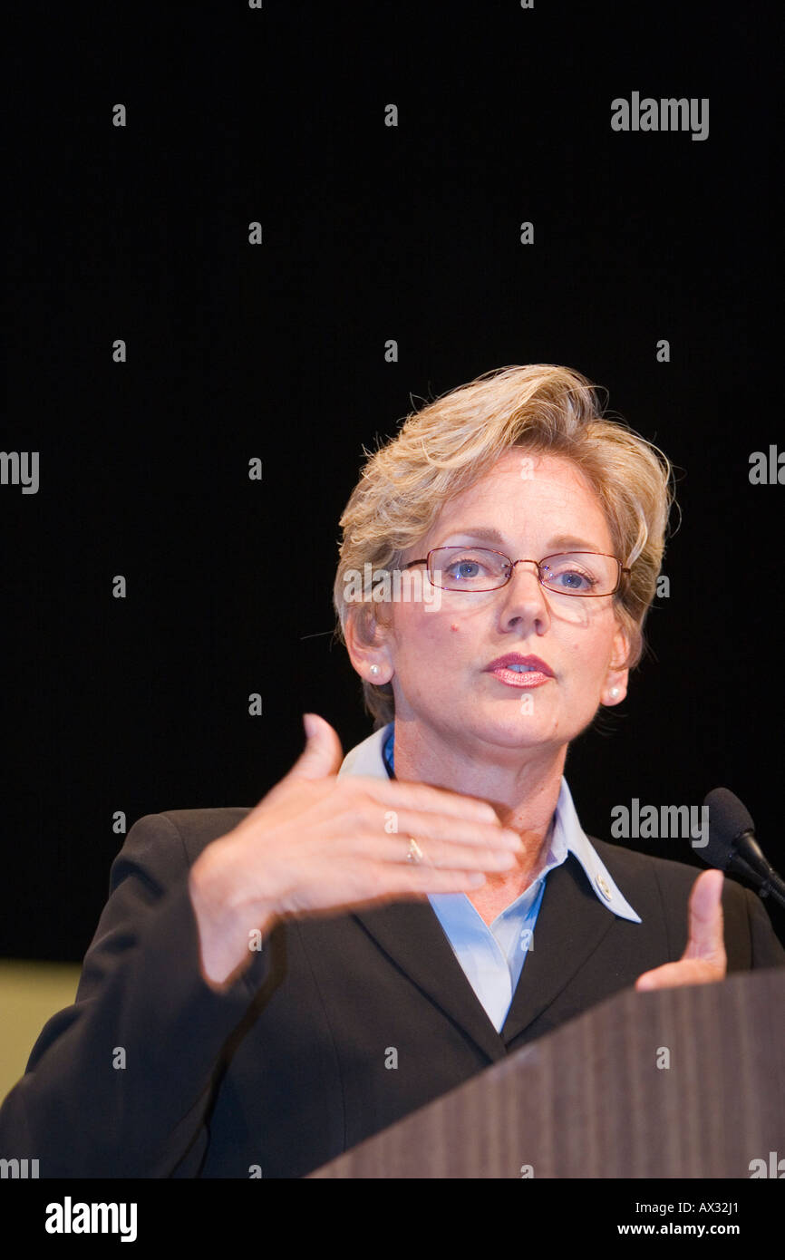 Il Governatore del Michigan Jennifer Granholm Foto Stock