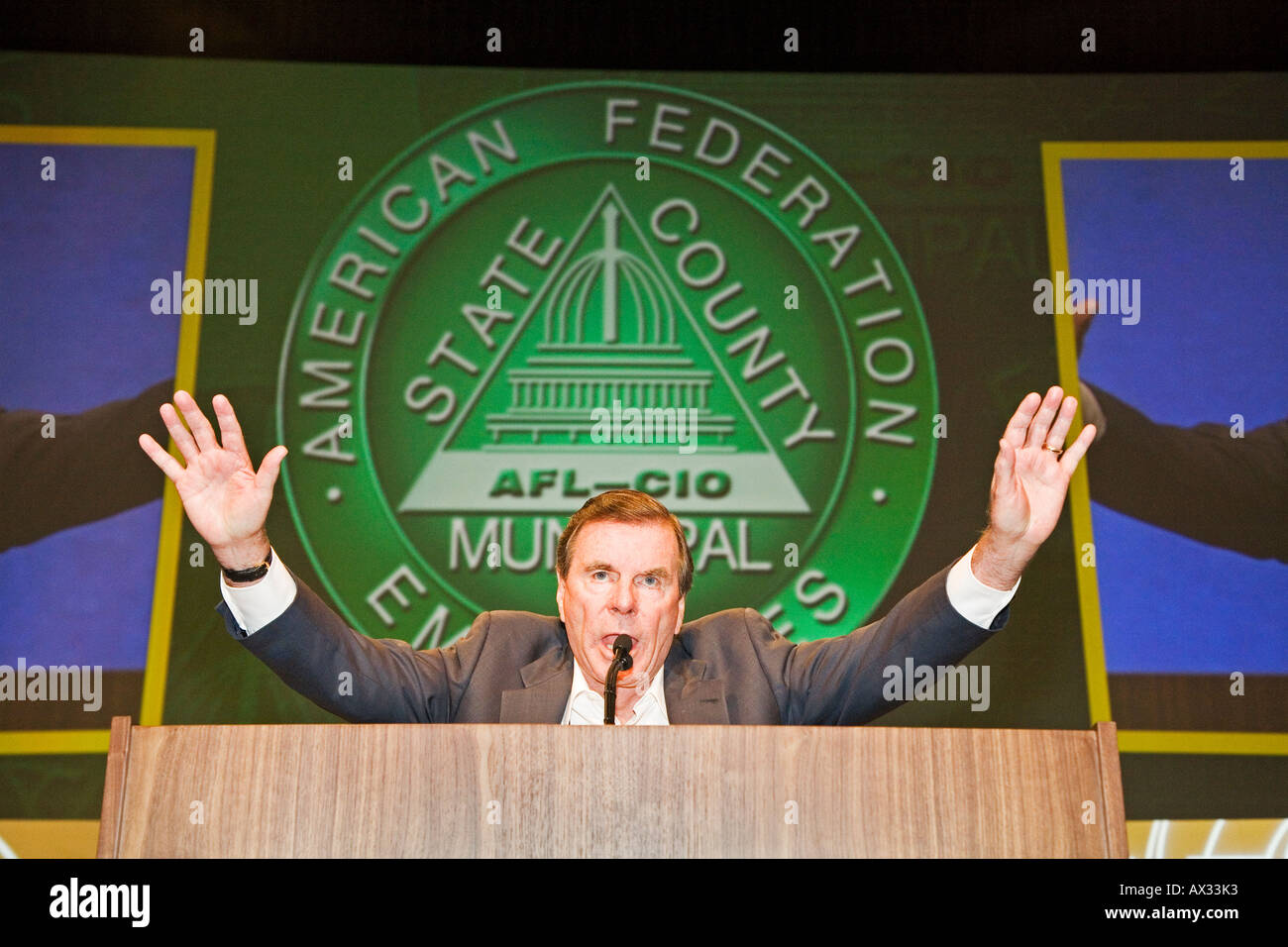 Presidente AFSCME Gerald McEntee Foto Stock