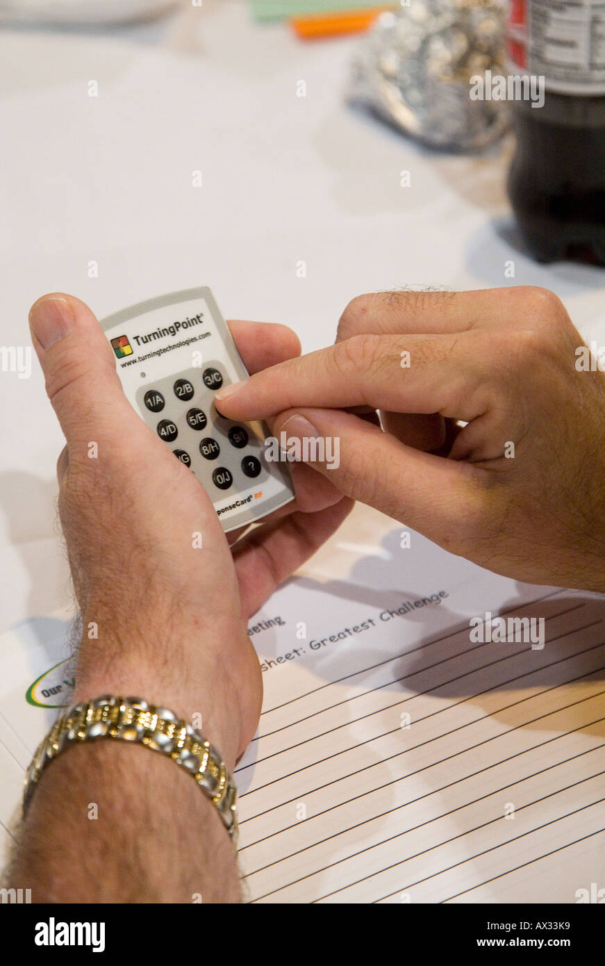 Electronic Town Meeting Foto Stock
