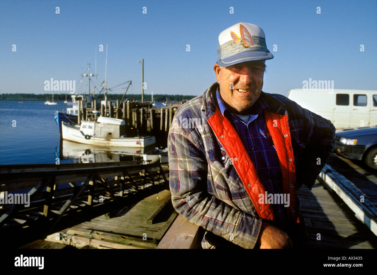 Fisherman St Andrews Nova Scotia Canada Foto Stock