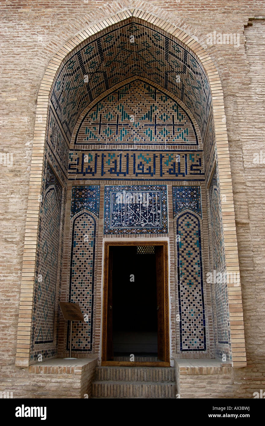 Mausoleo di emir burunduk (c. 1390), Shah-i-Zinda, Samarcanda, Uzbekistan Foto Stock