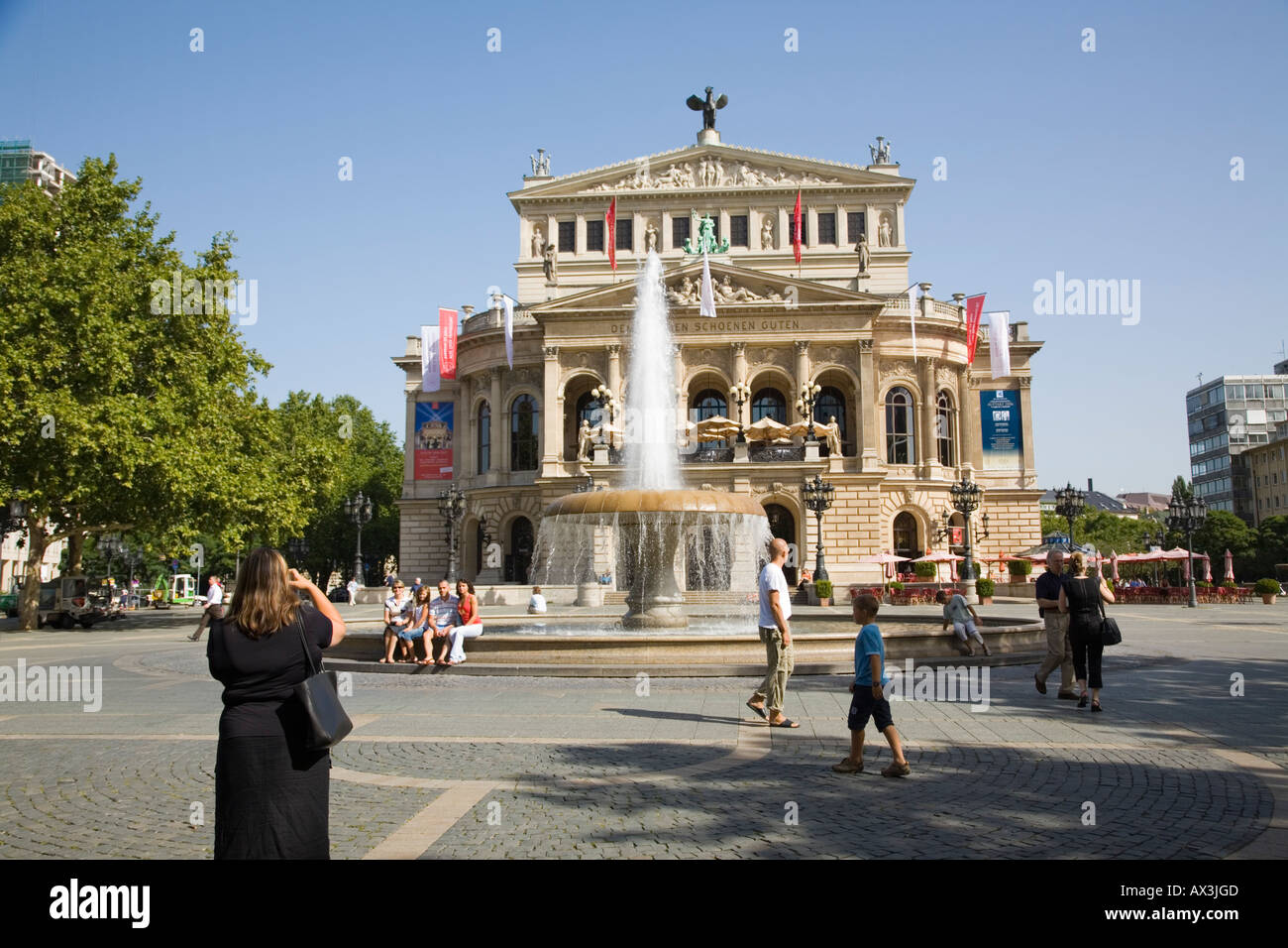 Old Opera House, Frankfurt am Main, Germania Foto Stock