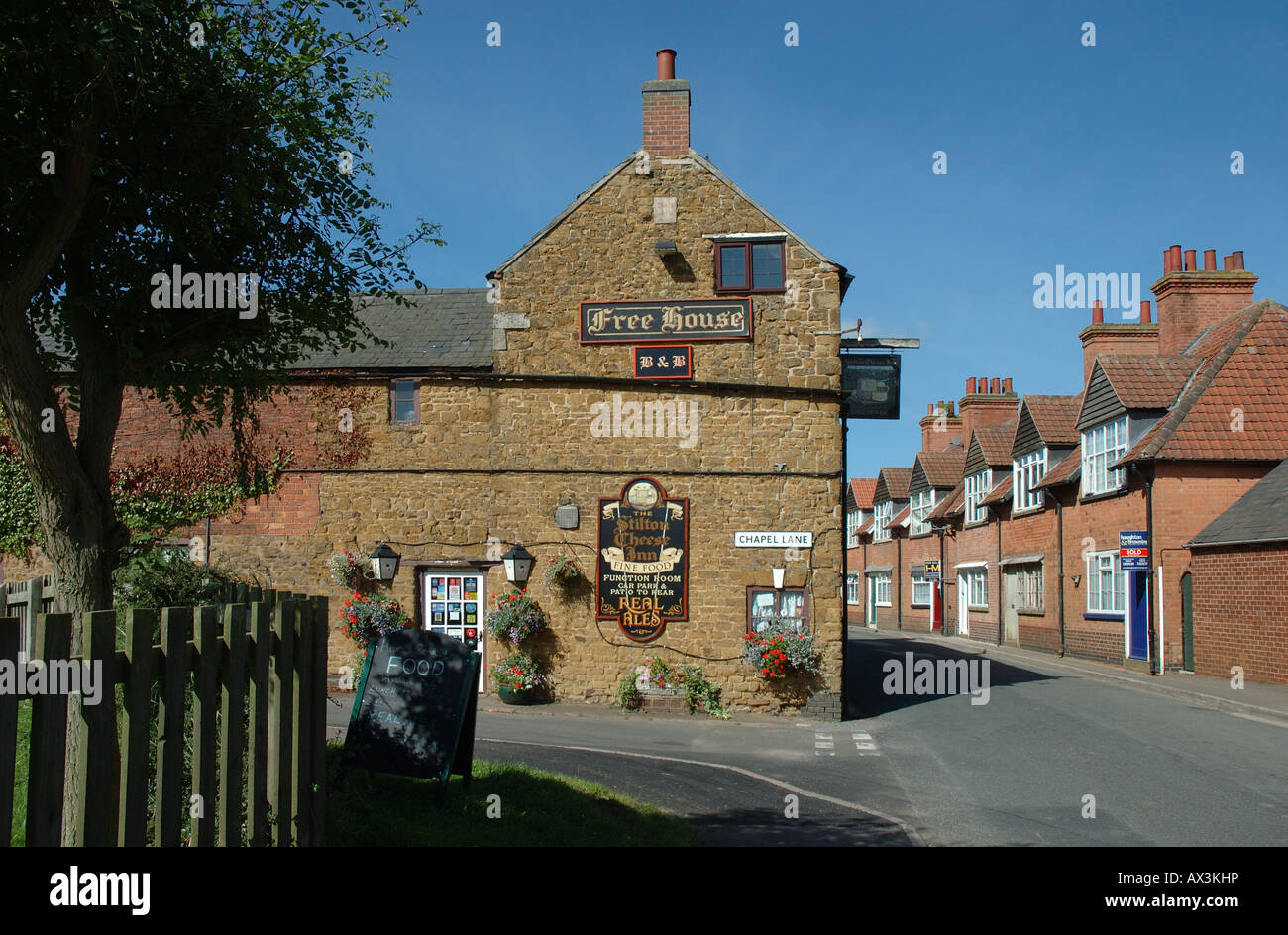 Il formaggio Stilton Inn public house, Somerby, Leicestershire, England, Regno Unito Foto Stock