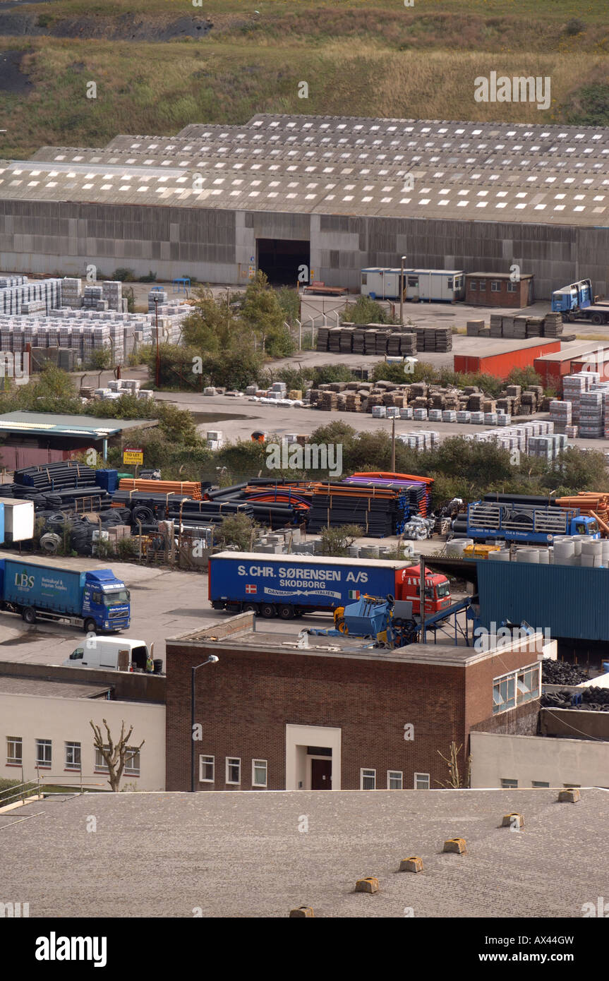 Una zona industriale nei pressi di AVONMOUTH DOCKS BRISTOL REGNO UNITO Foto Stock
