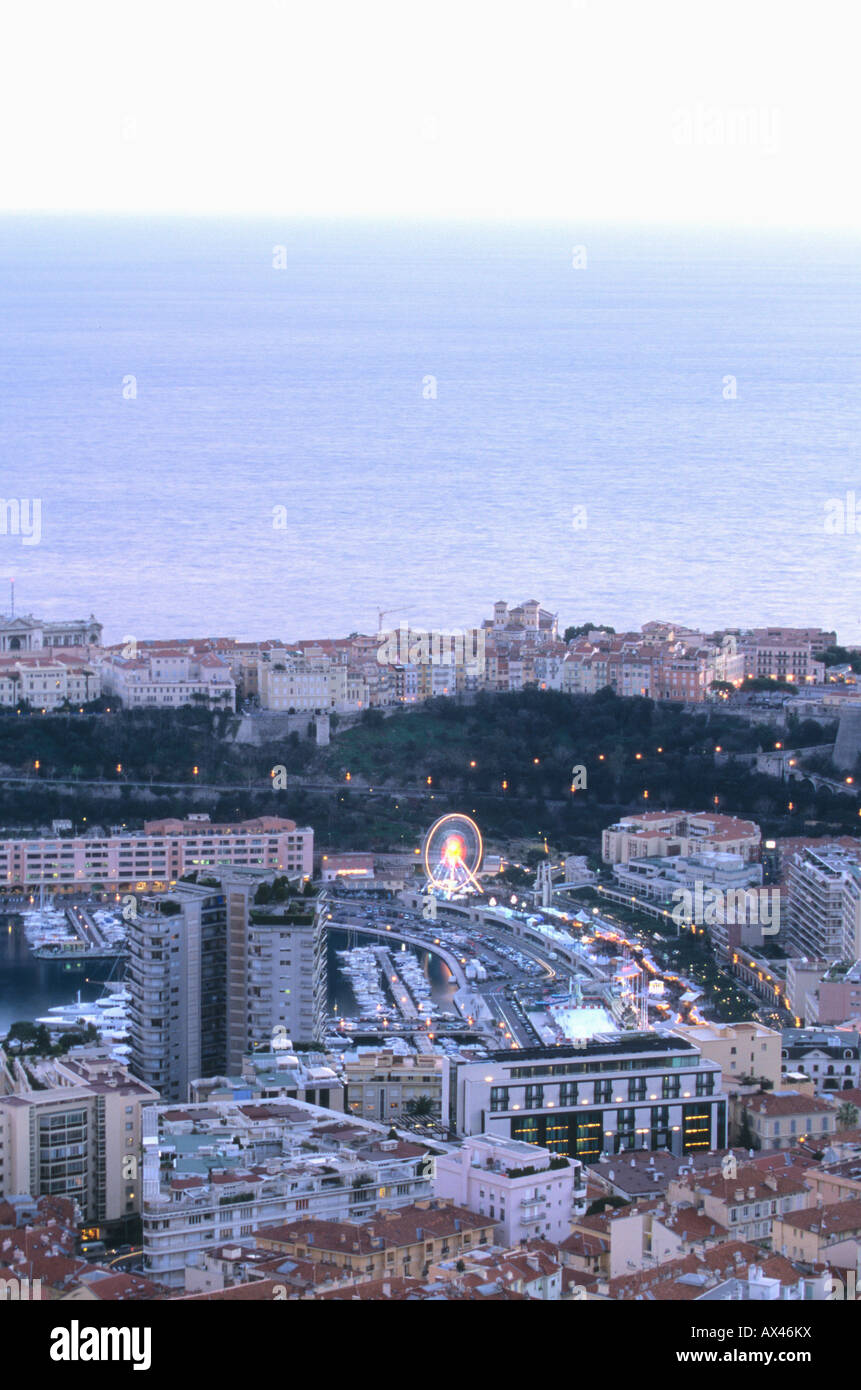 Vista superiore alla città di Monaco durante il tempo di Natale Foto Stock
