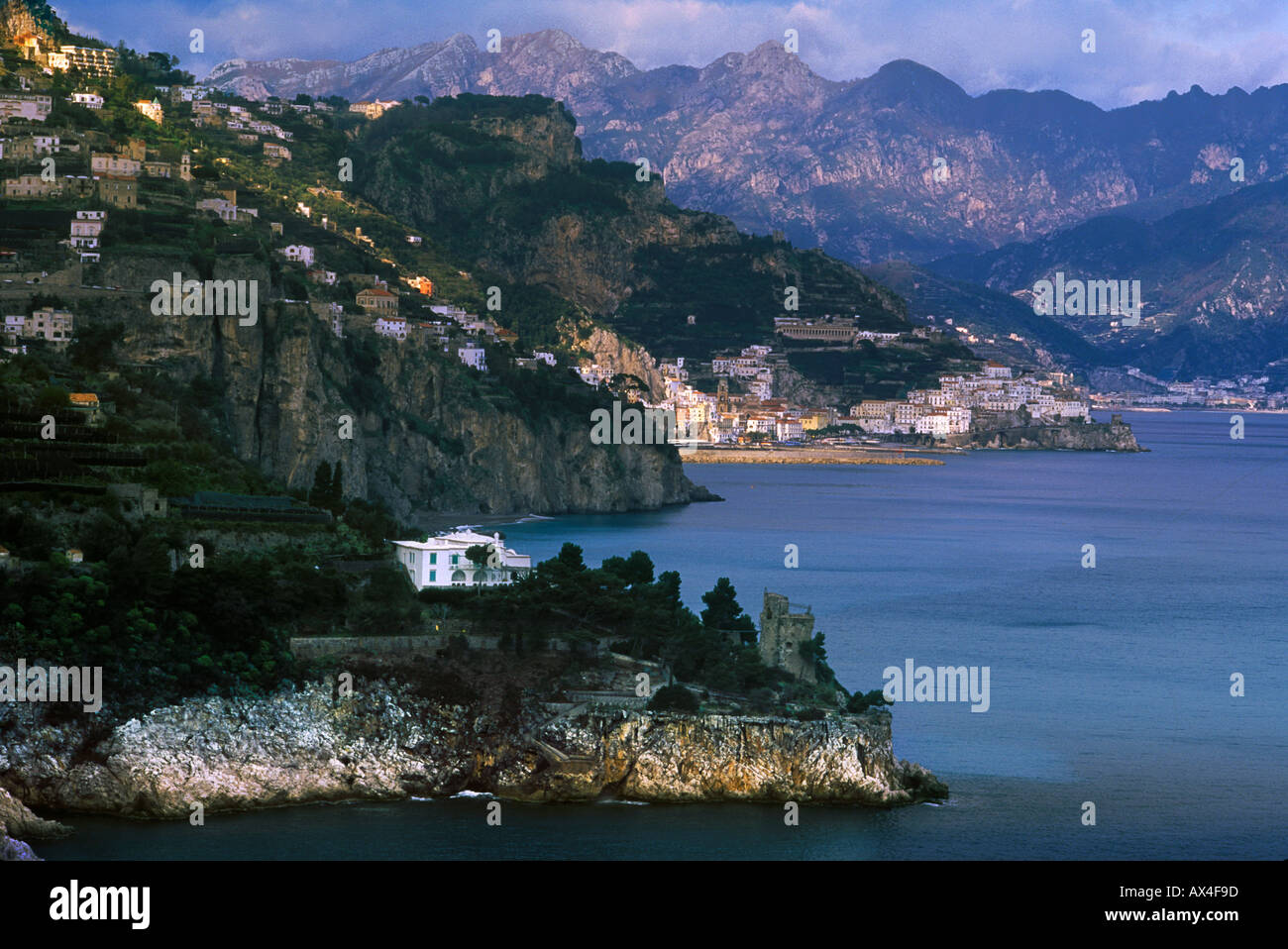 AMALFI e la costa vicino a Napoli Italia Foto Stock