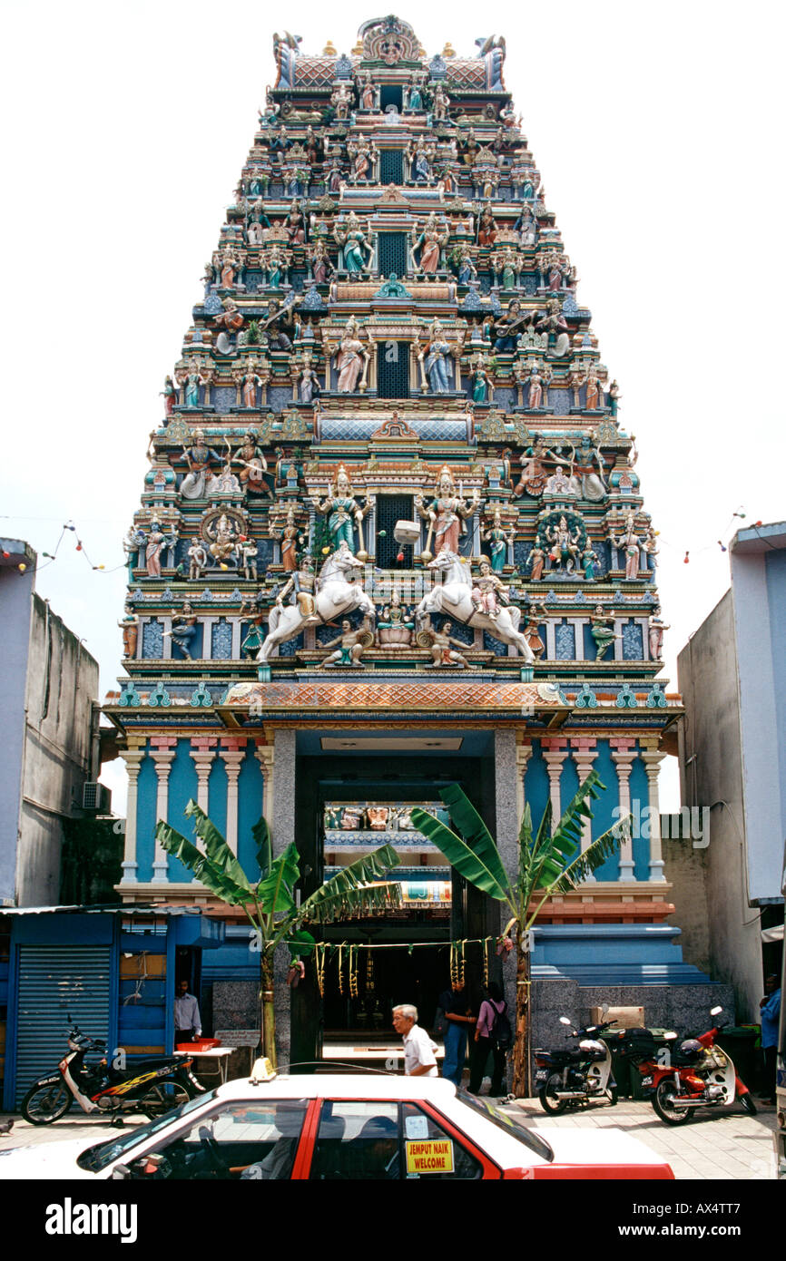 La Sri Mahamariamman tempio indù di Kuala Lumpur, la capitale della Malesia. Foto Stock