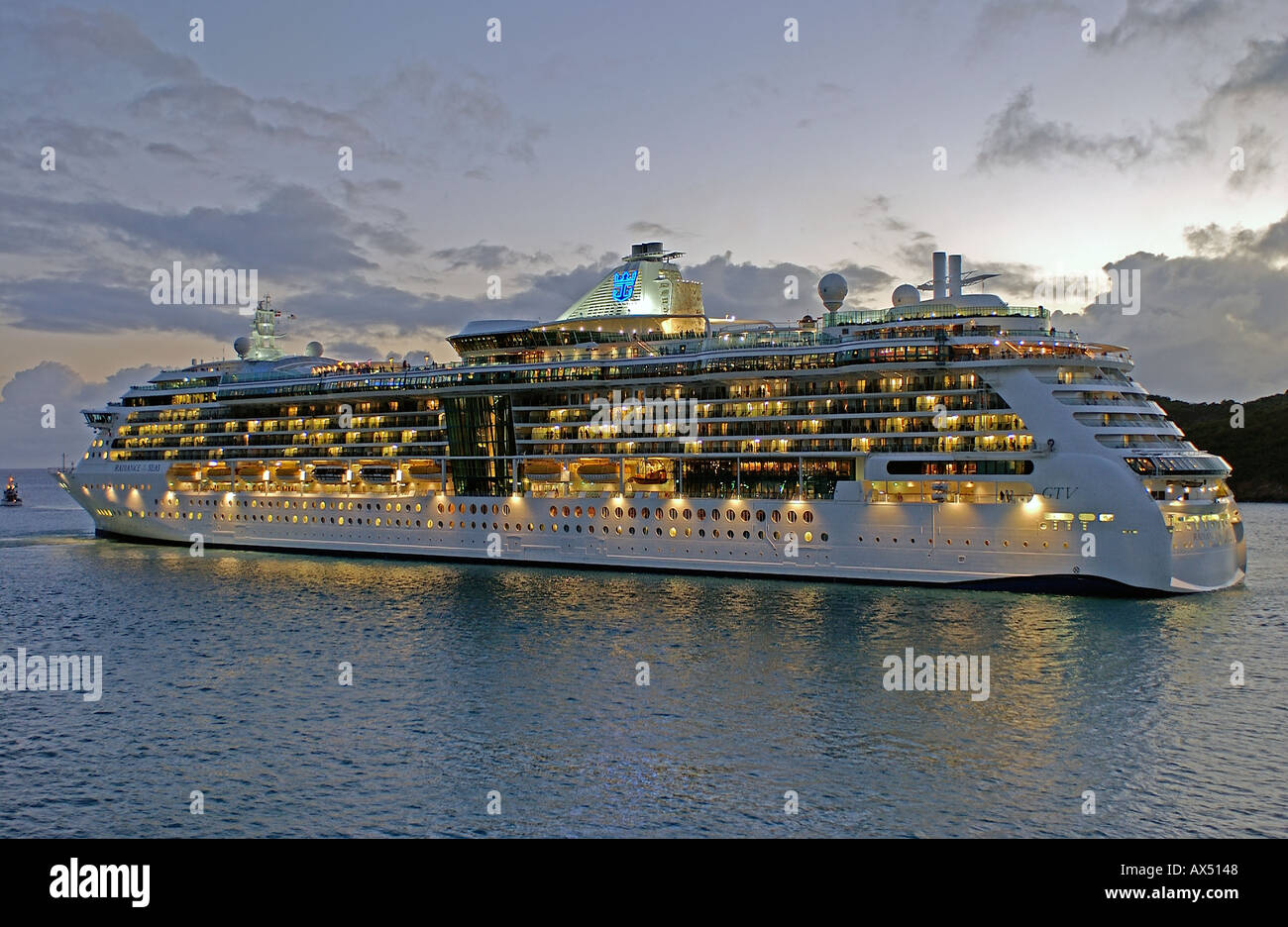 Crociera nei Caraibi Liner Criuse splendore dei mari Isole Vergini Britanniche KDYER Foto Stock