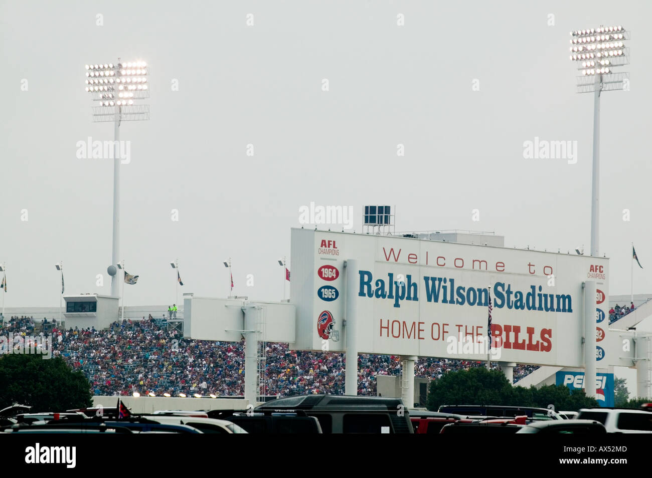 Ralph Wilson Stadium Buffalo Bills gioco calcio NY Foto Stock