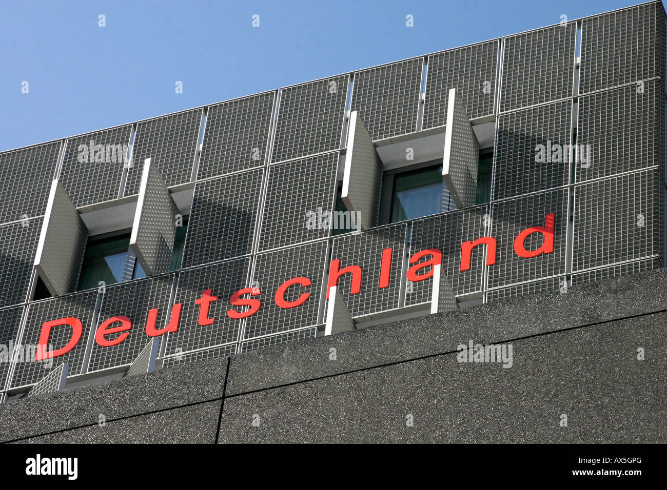 Scrittura alla facciata di una casa, Berlino, Germania Foto Stock