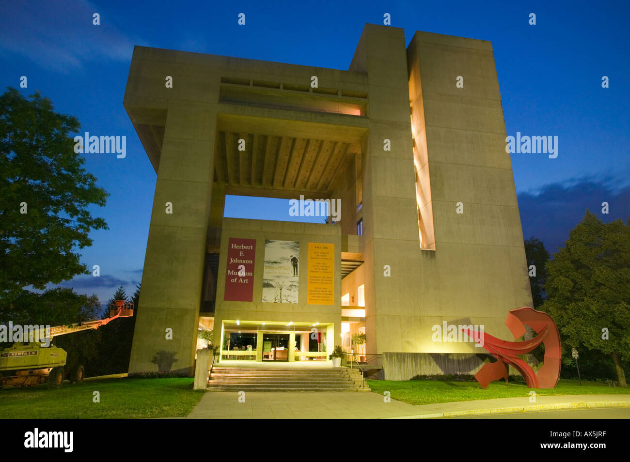 Herbert F Johnson Museo di Arte di I m. Pei presso la Cornell University di Ithaca New York Tompkins County Foto Stock