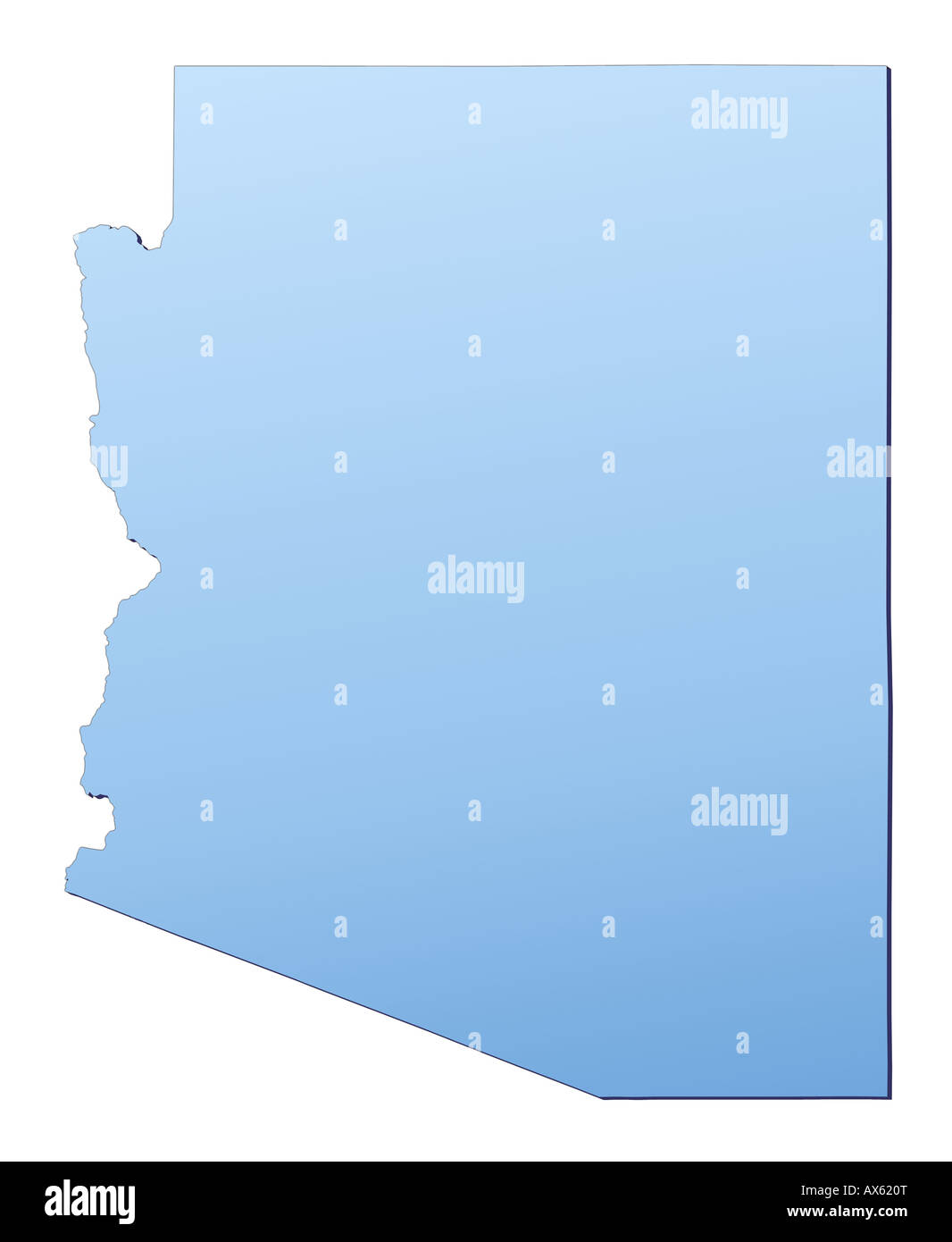 Mappa di Arizona Foto Stock
