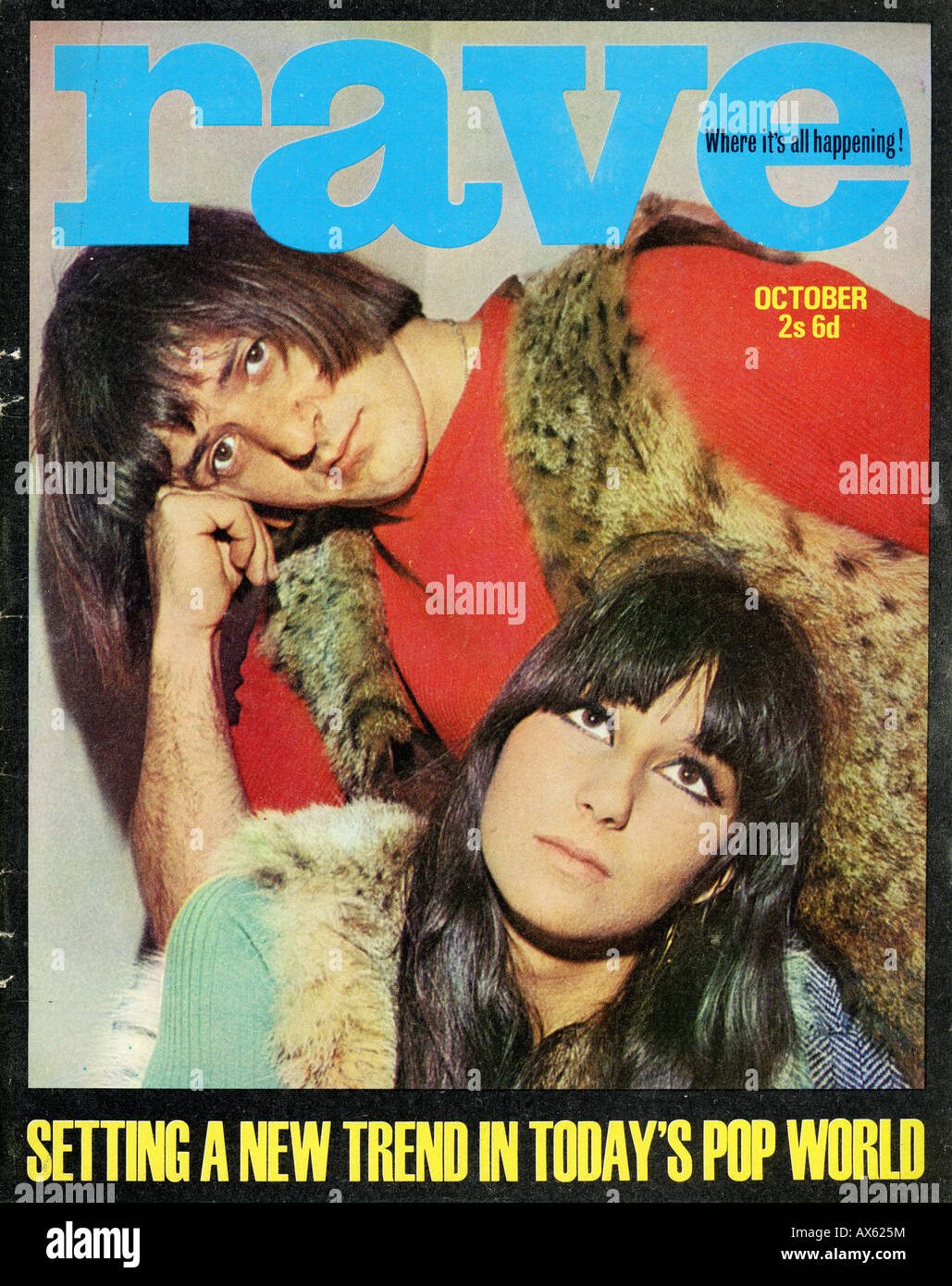 Anni sessanta Rave Magazine Ottobre 1965 per solo uso editoriale Foto Stock