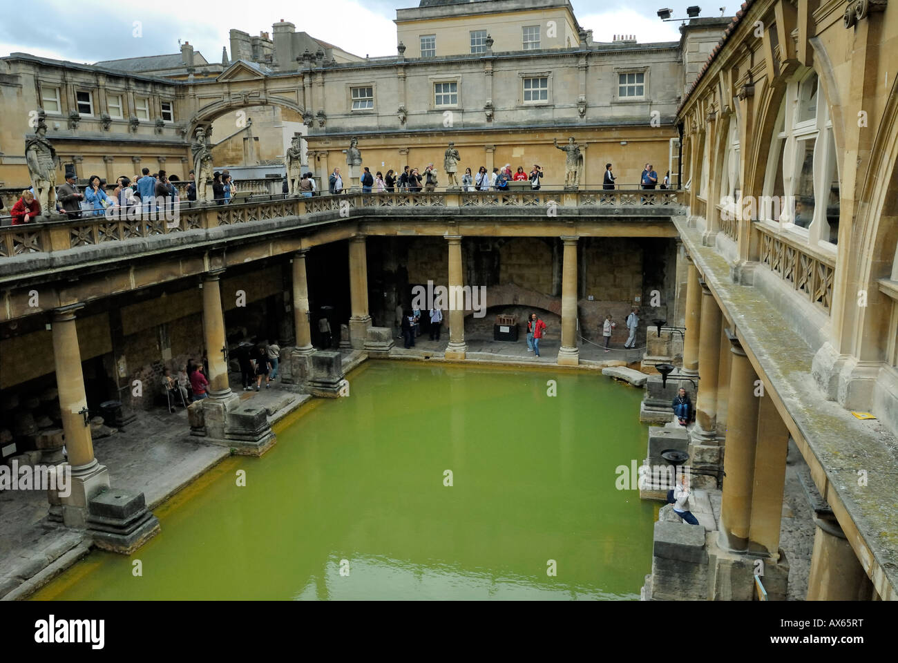 Il bagno romano alla città storica di Bath Foto Stock