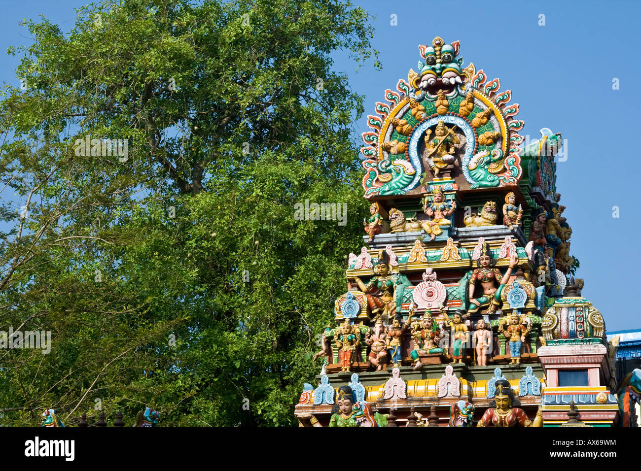 Tempio indù di Alleppey India Foto Stock