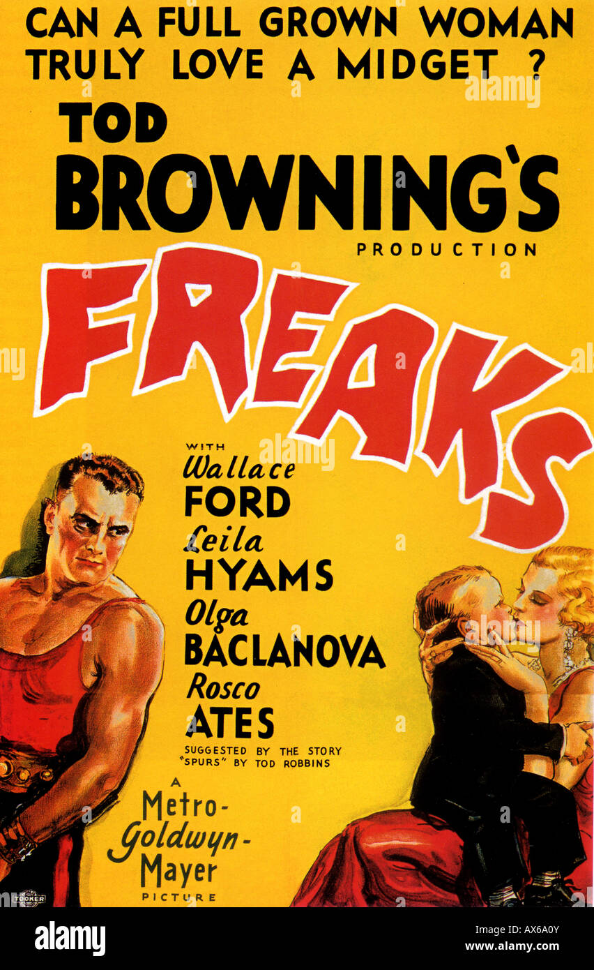 FREAKS poster per 1932 MGM film diretto da Tod Browning Foto Stock
